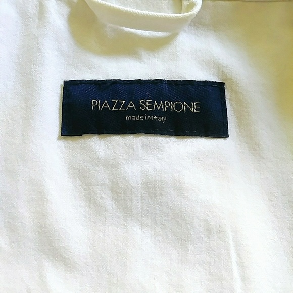 SALE Piazza Sempione Off-White Denim Blazer Jacket - Picture 8 of 8